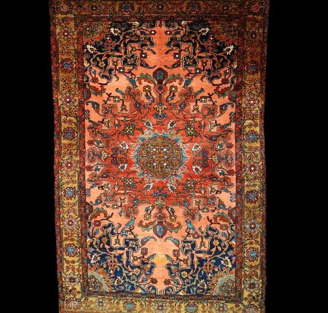 Persian Rug Tafresh, 132 Cm X 202 Cm, Iran, Wool Hand Knotted, 19th Century,