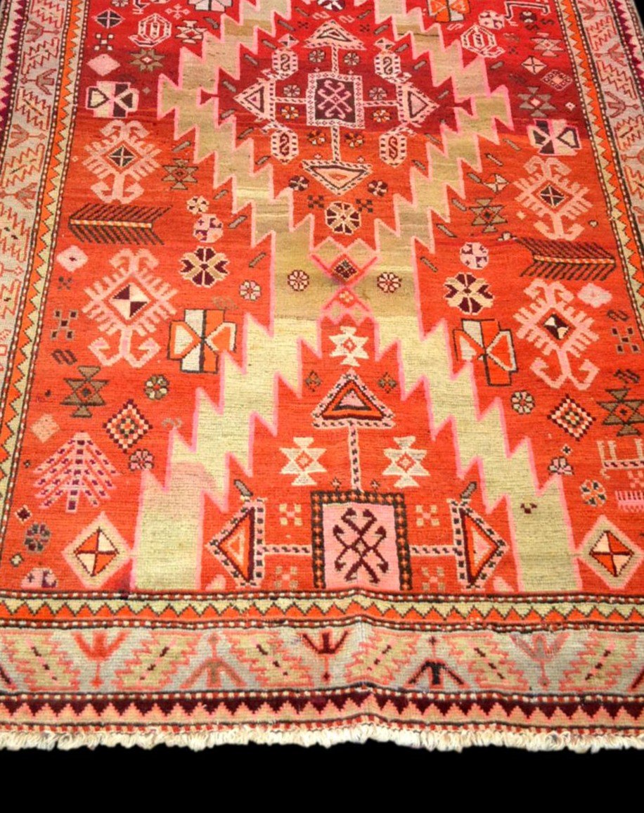 Caucasian Gallery, 123 Cm X 303 Cm, Wool On Hand-knotted Wool, Armenia, Very Good Condition-photo-4