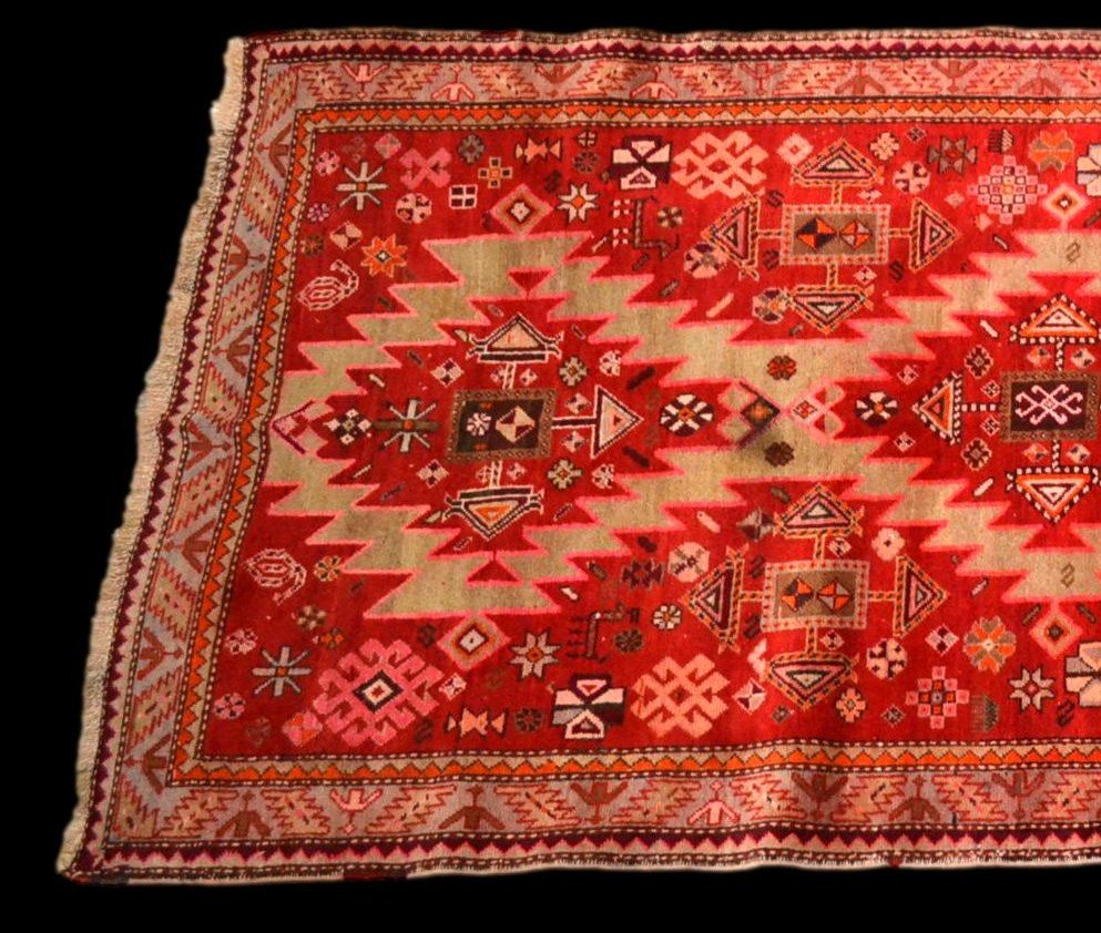 Caucasian Gallery, 123 Cm X 303 Cm, Wool On Hand-knotted Wool, Armenia, Very Good Condition-photo-4