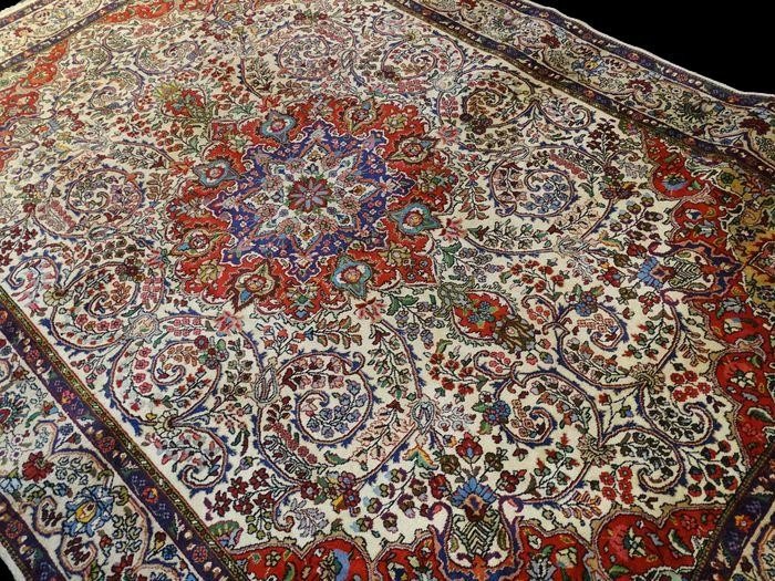 Tapis Persan Tabriz, 200 cm x 303 cm, Iran, laine nouée main vers 1980, très bon état-photo-2