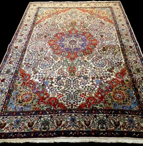 Tapis Persan Tabriz, 200 cm x 303 cm, Iran, laine nouée main vers 1980, très bon état