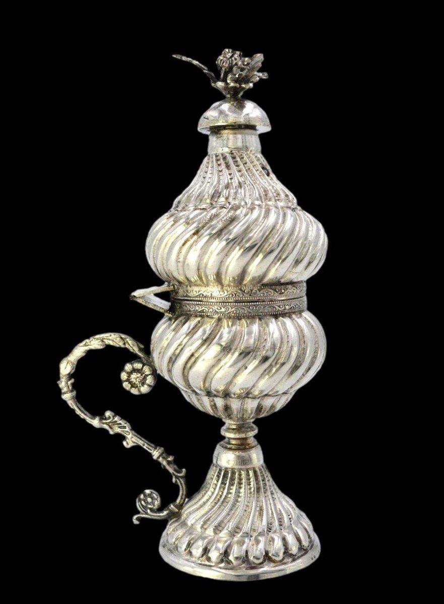 Brûle parfum en argent, Tunisie, milieu du XXème siècle, très bon état-photo-4