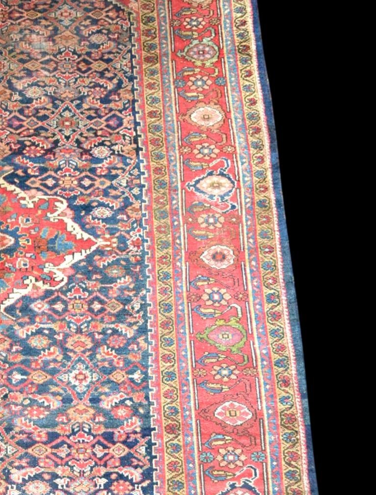 Tapis Persan Mahal ancien, 194 cm x 314 cm, laine nouée main, Iran, début du XXème siècle-photo-6