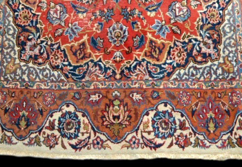 Tapis Ispahan ancien, Iran, 151 cm x 254 cm, laine Kork nouée main 1890/1900 en très bon état-photo-7