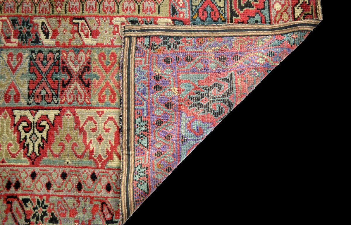 Tapis Zerbiya ancien, Rabat, Maroc, 142 cm x 290 cm, laine nouée main, milieu du XIXème siècle, -photo-7