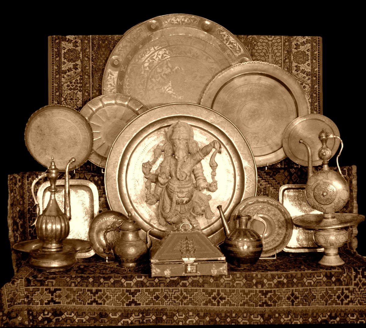 Ciseau en laiton pour noix d'arec, chique de bétel, Rajasthan, Inde, XIXème siècle-photo-3