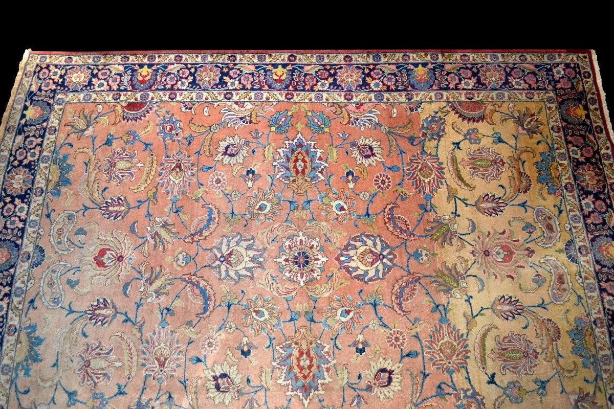 Antique Persian Tabriz Rug, 1920-1930, Iran, 252 Cm X 334 Cm, Hand-knotted Wool, Beautiful-photo-2