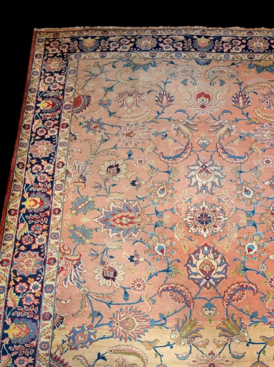 Antique Persian Tabriz Rug, 1920-1930, Iran, 252 Cm X 334 Cm, Hand-knotted Wool, Beautiful-photo-4