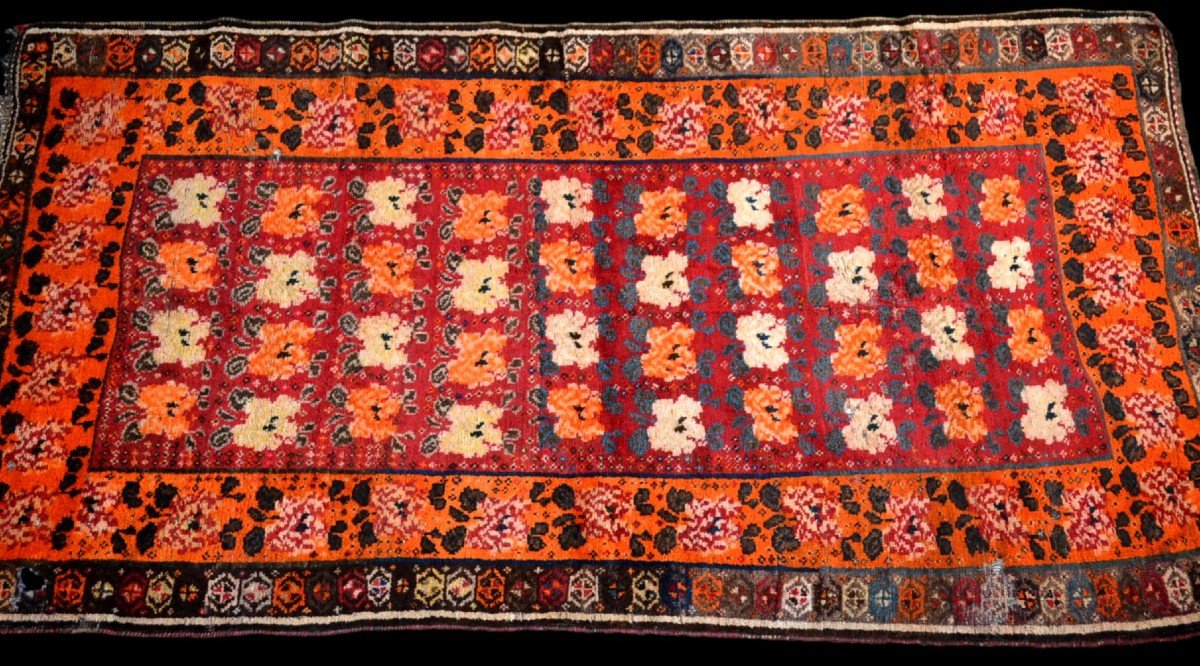 Tapis Gabbeh ancien, Iran, 129 cm x 247 cm, laine nouée main avant le milieu du XXème siècle-photo-2