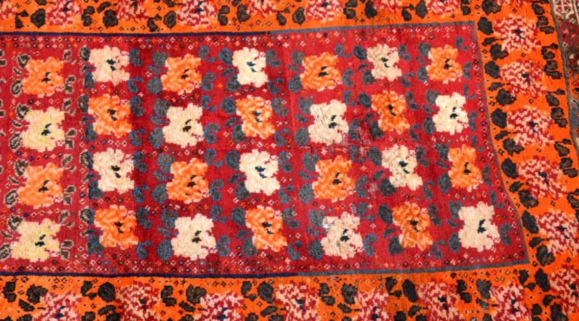 Tapis Gabbeh ancien, Iran, 129 cm x 247 cm, laine nouée main avant le milieu du XXème siècle-photo-2