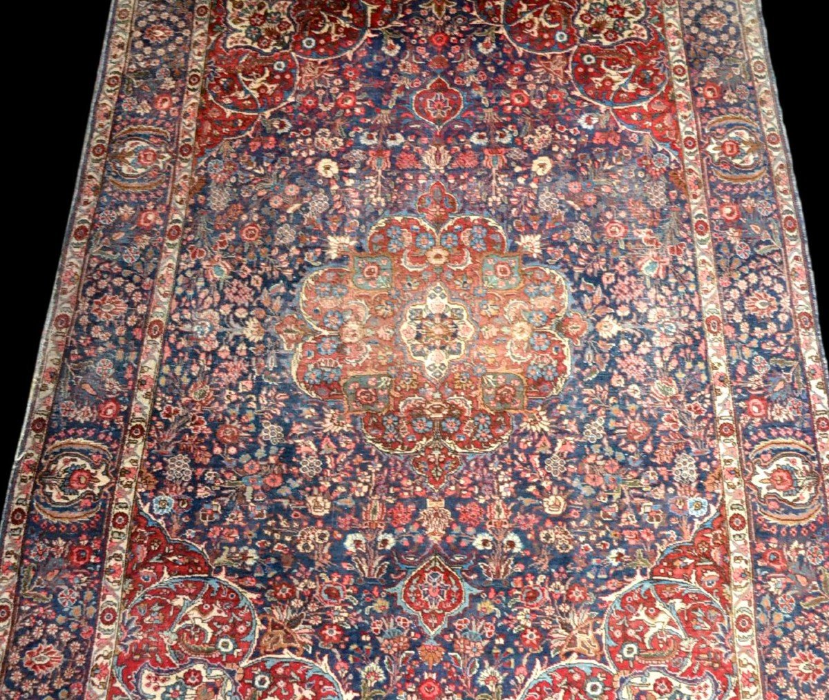 Persian Tabriz Rug, Iran, 231 Cm X 336 Cm, Hand Knotted Wool Circa 1970, Good Condition-photo-1