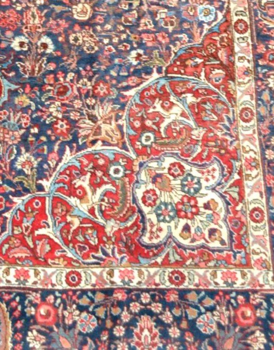 Tapis Persan Tabriz, Iran, 231 cm x 336 cm, laine nouée main vers 1970, bon état-photo-5