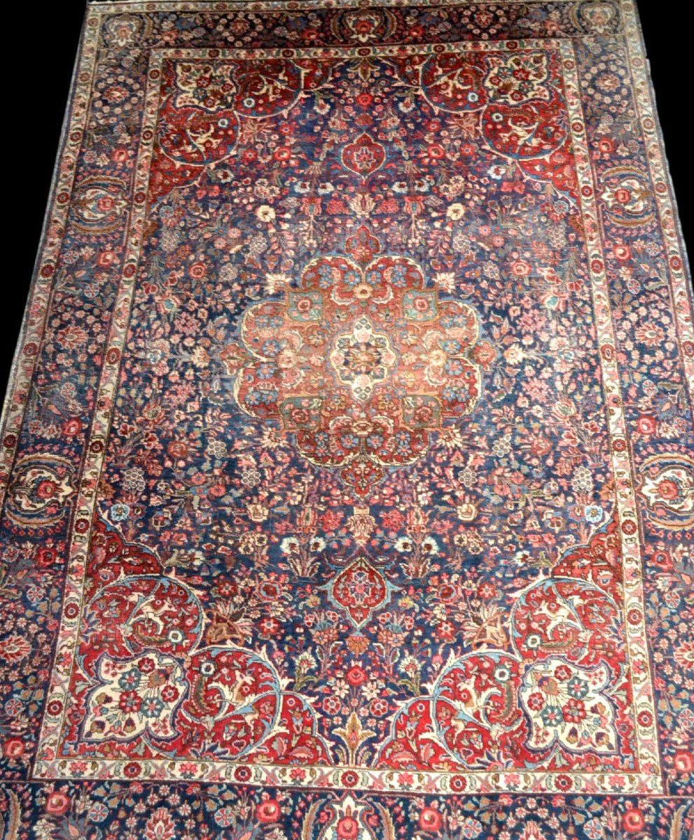 Tapis Persan Tabriz, Iran, 231 cm x 336 cm, laine nouée main vers 1970, bon état