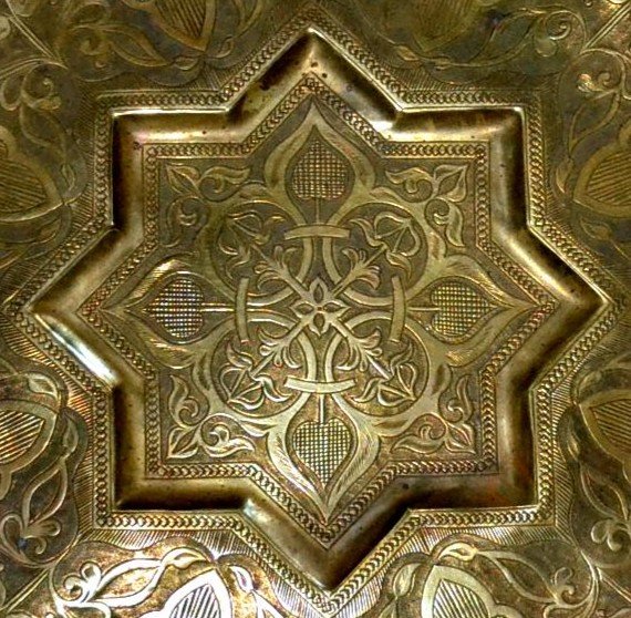 Large Tea Tray, Tunisia, Maghreb, Early 20th Century-photo-2