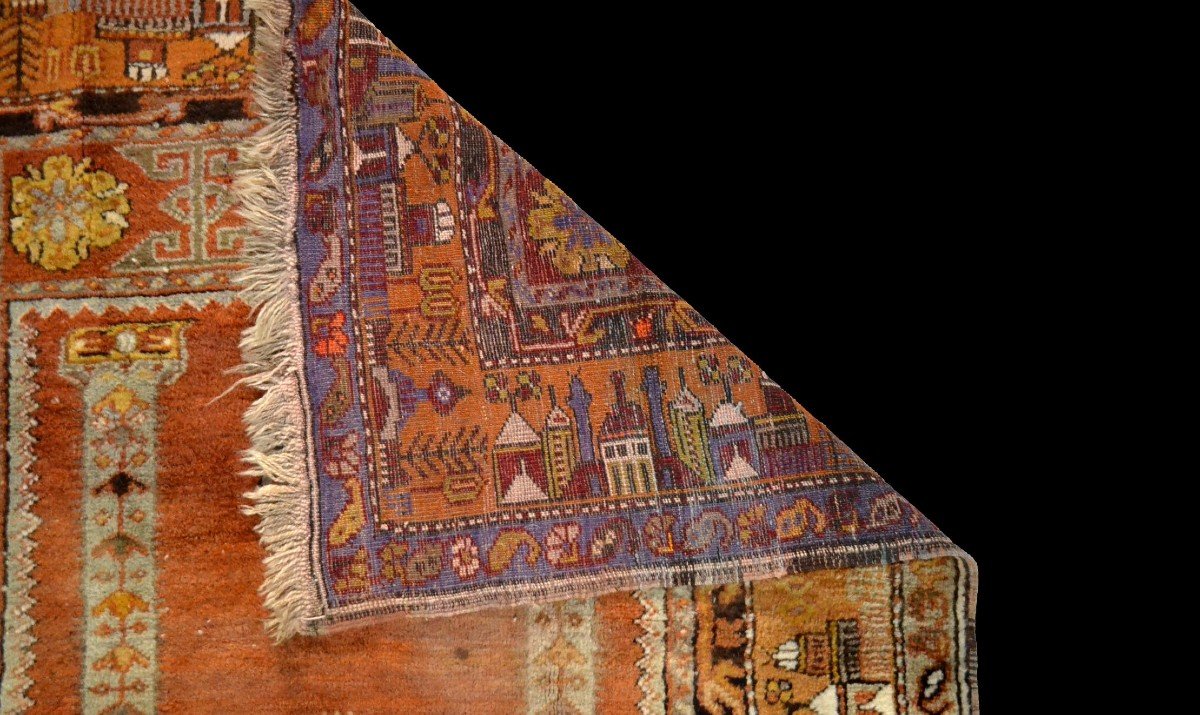 Ancient Prayer Rug, Anatolia, Turkey, 100 Cm X 163 Cm, Wool On Wool, Hand Knotted-photo-8