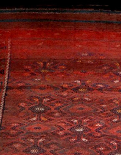 Old Kurdish Kilim, 185 Cm X 340 Cm, XIXth From The Region Of Macchad, State Of Discovery, Museum-photo-4