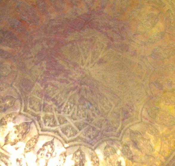 Important Chiseled Tray, Diameter 88 Cm, Copper, Maghreb From The Beginning Of The XXth Century,-photo-3