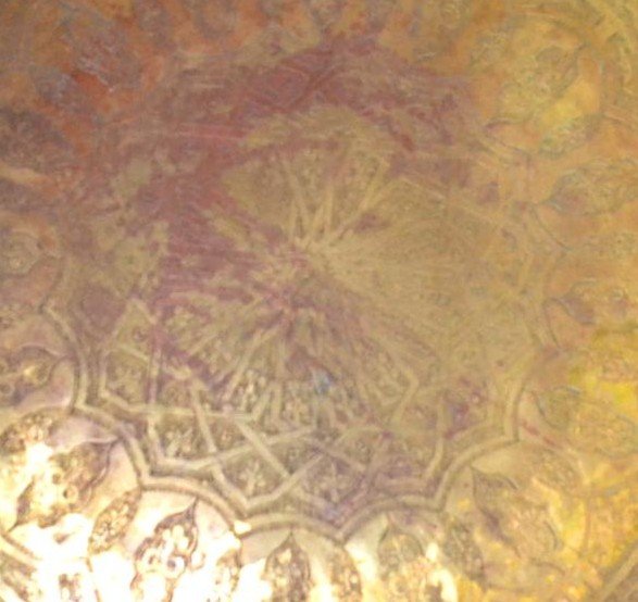 Important Chiseled Tray, Diameter 88 Cm, Copper, Maghreb From The Beginning Of The XXth Century,-photo-3