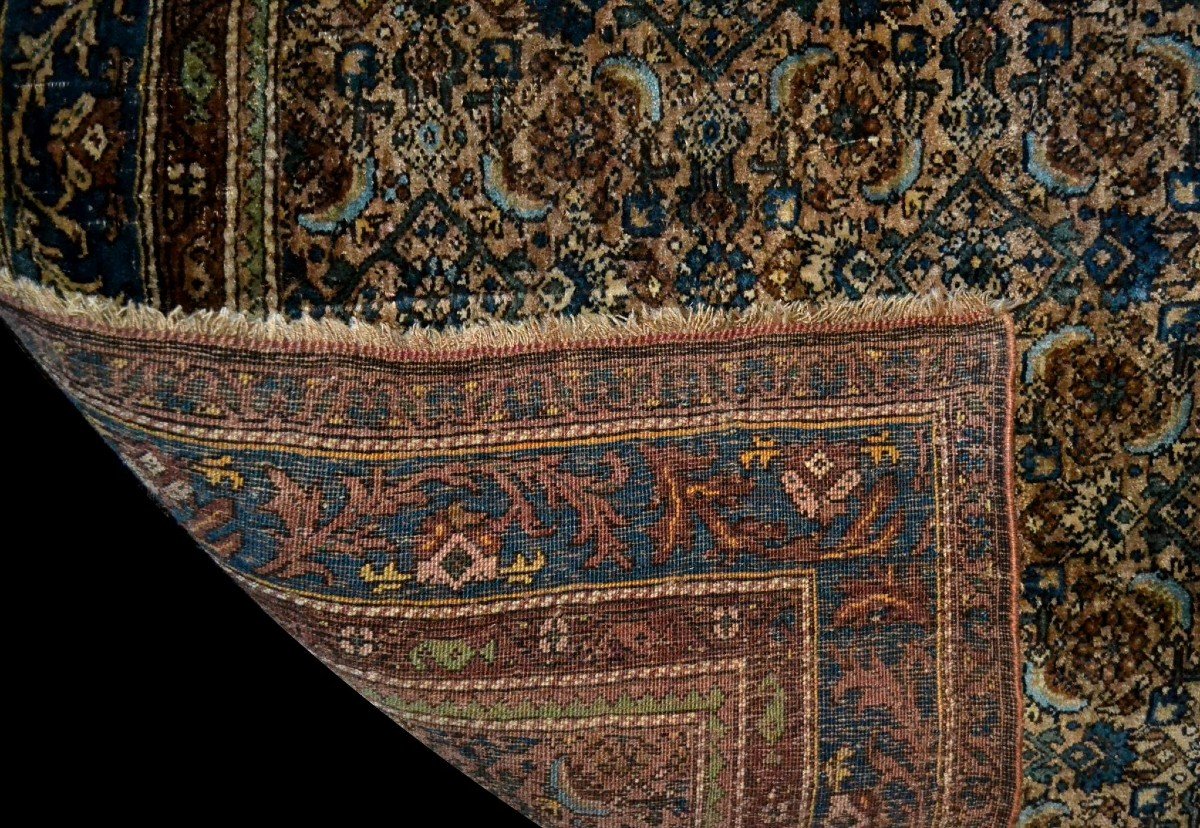 Old Persian Bidjar Rug, 19th Century, 134 Cm X 196 Cm, Wool Hand-knotted In Iran, Very Good Condition,-photo-6