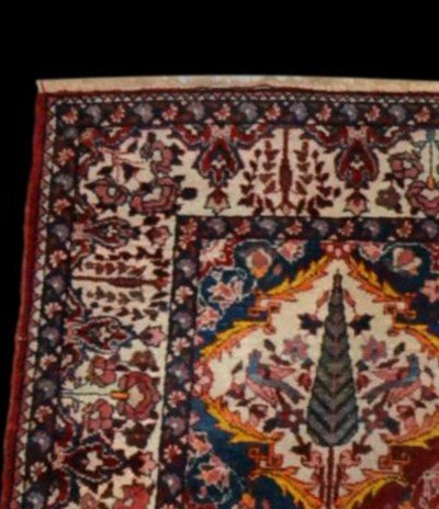  Tapis ancien, Persan Bakhtiar, 142 cm x 223 cm, noué main, Iran, fin XIXème, début XXème Siècle-photo-5