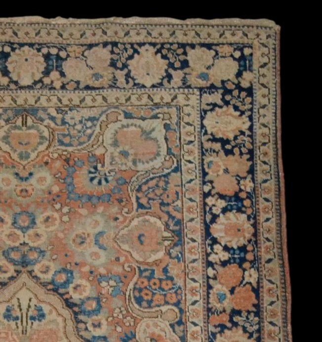 Old Persian Tabriz Rug, Iran, 139 Cm X 186 Cm, Hand-knotted Wool, Second Half Of The 19th Century-photo-4