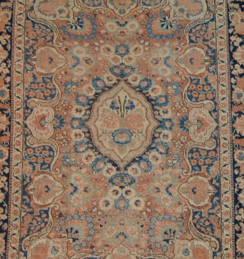 Tapis ancien, Persan Tabriz, Iran, 139 cm x 186 cm, laine nouée main, seconde moitié du XIXème S-photo-1