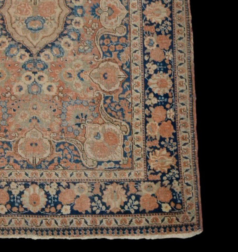 Old Persian Tabriz Rug, Iran, 139 Cm X 186 Cm, Hand-knotted Wool, Second Half Of The 19th Century-photo-5