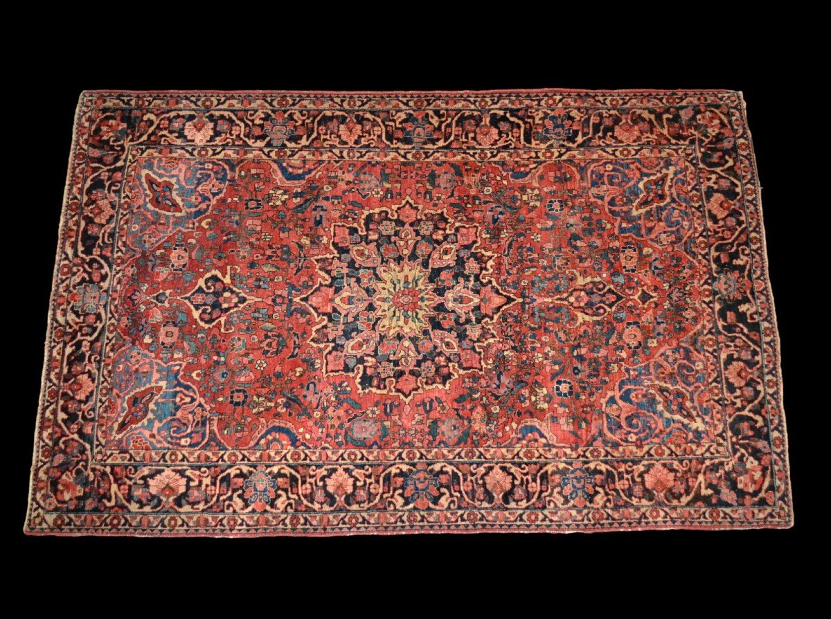 Tapis ancien,  Persan Mechkabad, Iran, 140 cm x 219 cm, laine nouée main, fin du XIXème siècle-photo-2
