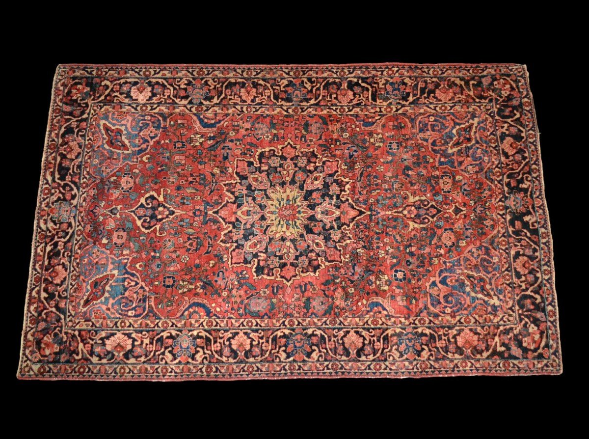 Ancient Persian Mechkabad Rug, Iran, 140 Cm X 219 Cm, Hand-knotted Wool, Late 19th Century-photo-2