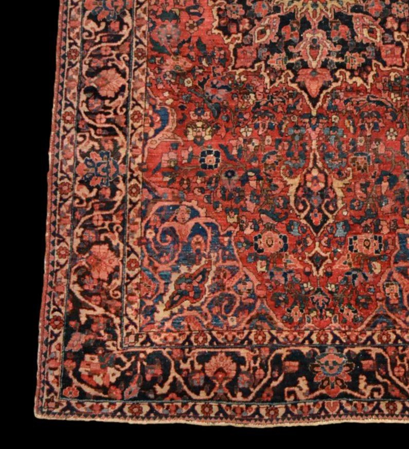 Ancient Persian Mechkabad Rug, Iran, 140 Cm X 219 Cm, Hand-knotted Wool, Late 19th Century-photo-2