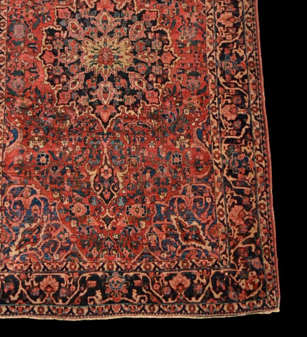 Ancient Persian Mechkabad Rug, Iran, 140 Cm X 219 Cm, Hand-knotted Wool, Late 19th Century-photo-3