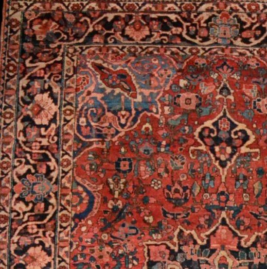 Ancient Persian Mechkabad Rug, Iran, 140 Cm X 219 Cm, Hand-knotted Wool, Late 19th Century-photo-4