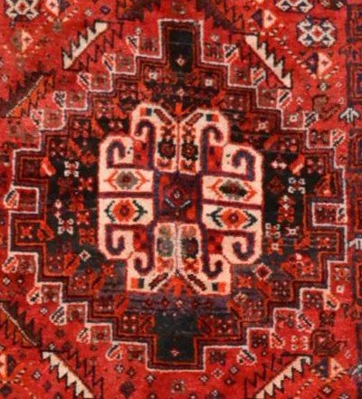 Tapis Persan Gashghaï ,125 cm x 217 cm, Iran, laine sur laine nouée main, début du XXème Siècle-photo-6