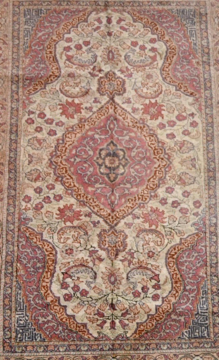 Tapis Kayseri, Turquie, 122 cm x 176 cm, laine nouée main , vers 1960/70 en parfait état-photo-4