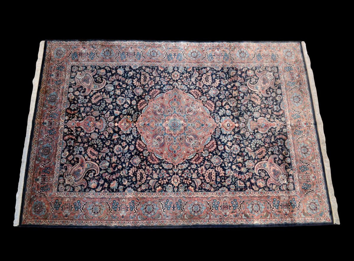 Kashmar Carpet, 174 Cm X 255 Cm, Heavy And Luxurious Persian Hand-knotted Circa 1970, Perfect Condition-photo-2