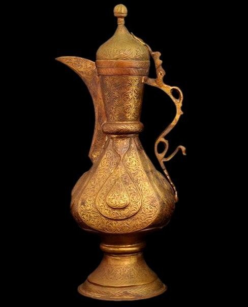 Important And Sublime Copper And Brass Ewer, Uzbekistan, Central Asia, 19th Century