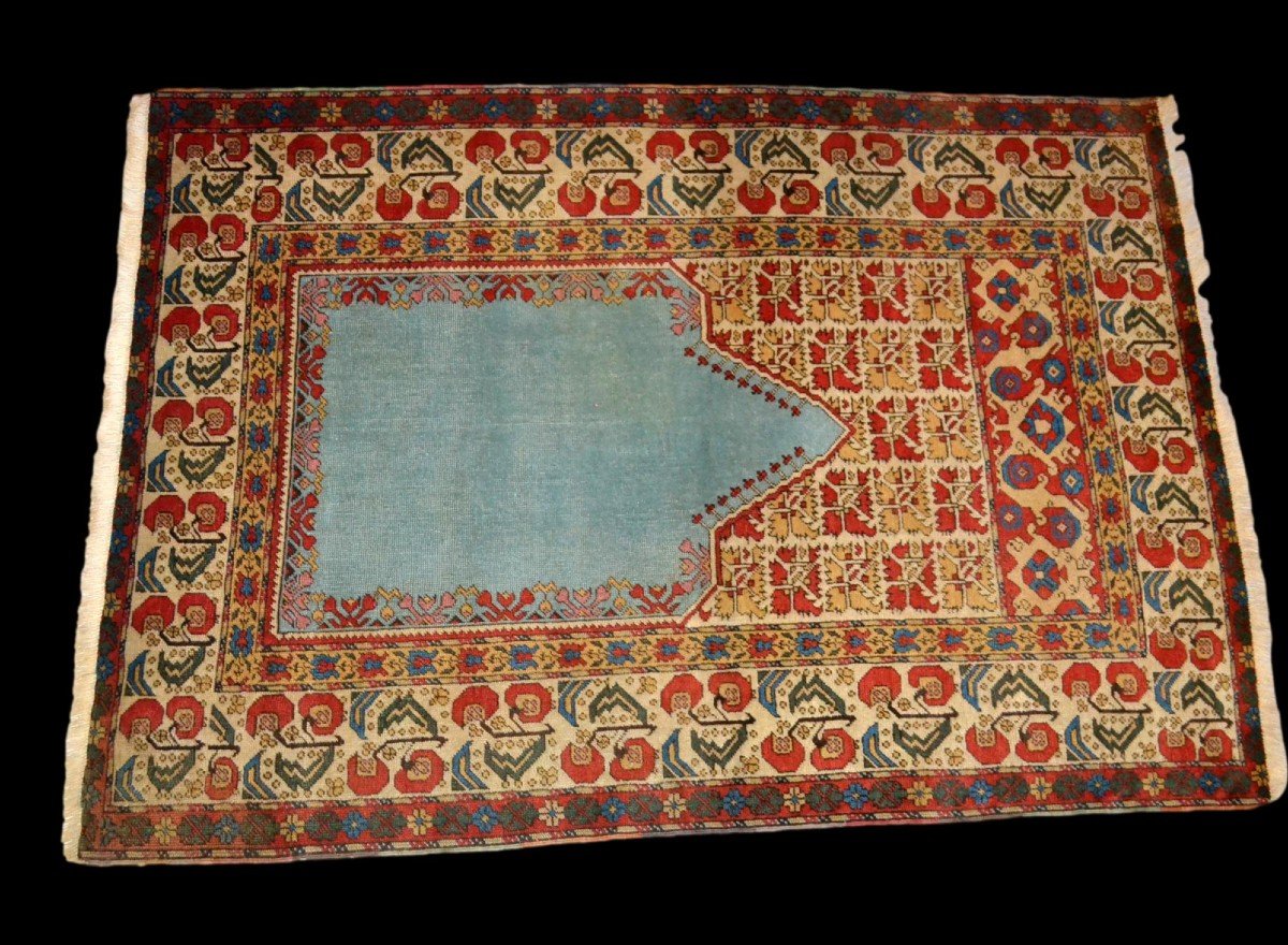 Tapis ancien Panderma, 119 cm x 174 cm, Turquie, début du XXème siècle, très bon état-photo-2