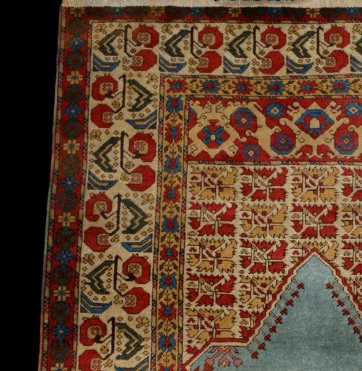 Antique Panderma Rug, 119 Cm X 174 Cm, Turkey, Early 20th Century, Very Good Condition-photo-3