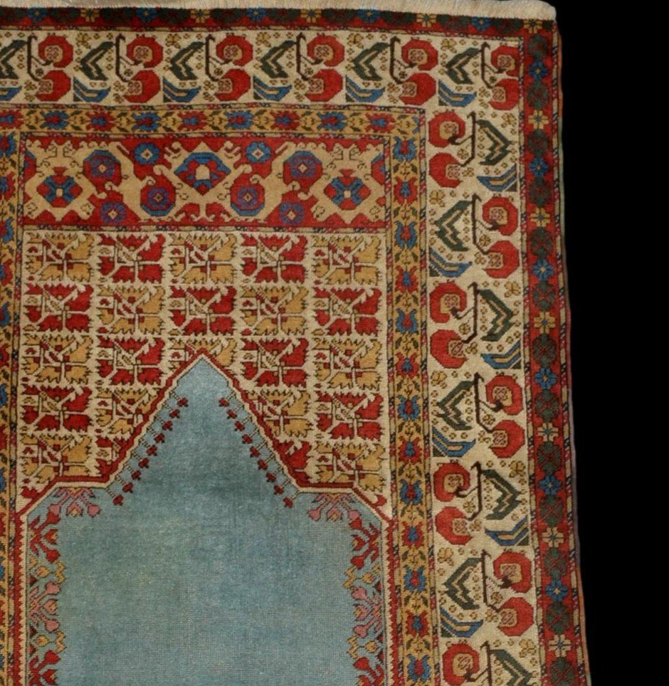 Tapis ancien Panderma, 119 cm x 174 cm, Turquie, début du XXème siècle, très bon état-photo-4