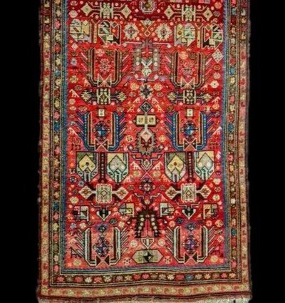 Old Karabagh Rug, Caucasus, 112 Cm X 240 Cm, Hand-knotted Wool On Wool, Superb, XIX Cy-photo-4
