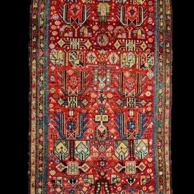 Old Karabagh Rug, Caucasus, 112 Cm X 240 Cm, Hand-knotted Wool On Wool, Superb, XIX Cy-photo-2