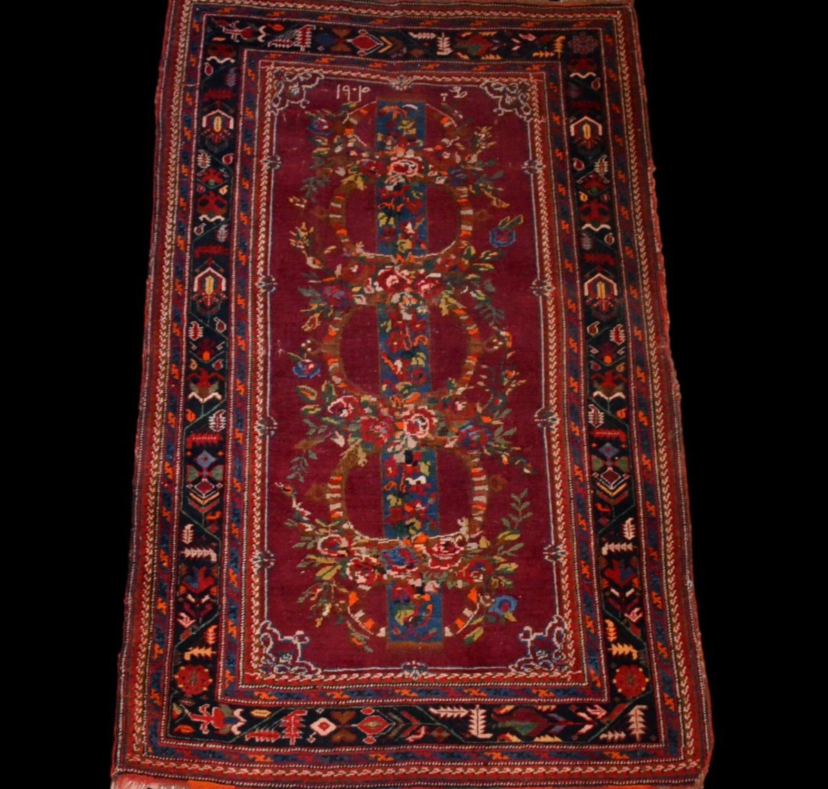 Old Karabagh Rug, Caucasus, 112 Cm X 240 Cm, Hand-knotted Wool On Wool, Superb, XIX Cy-photo-4