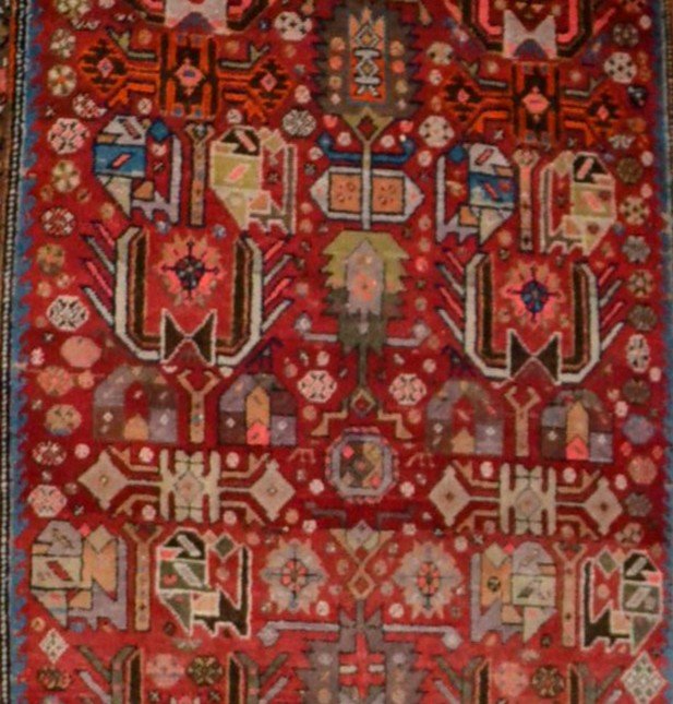 Old Karabagh Rug, Caucasus, 112 Cm X 240 Cm, Hand-knotted Wool On Wool, Superb, XIX Cy-photo-7