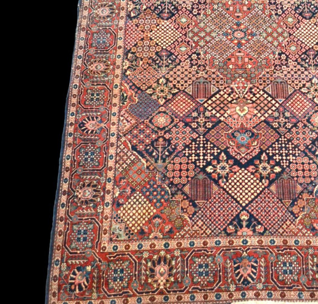 Tapis ancien, persan Samam, 132 x 198 cm, laine nouée main finement, Iran, début  XXème siècle -photo-2