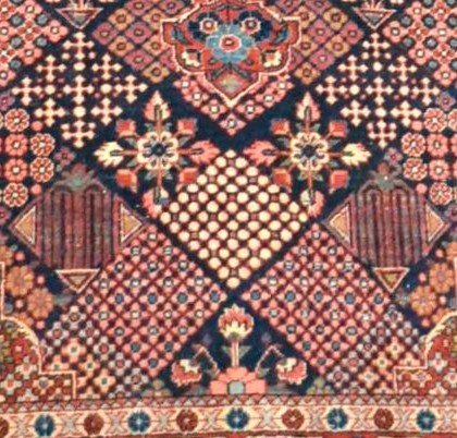 Tapis ancien, persan Samam, 132 x 198 cm, laine nouée main finement, Iran, début  XXème siècle -photo-6