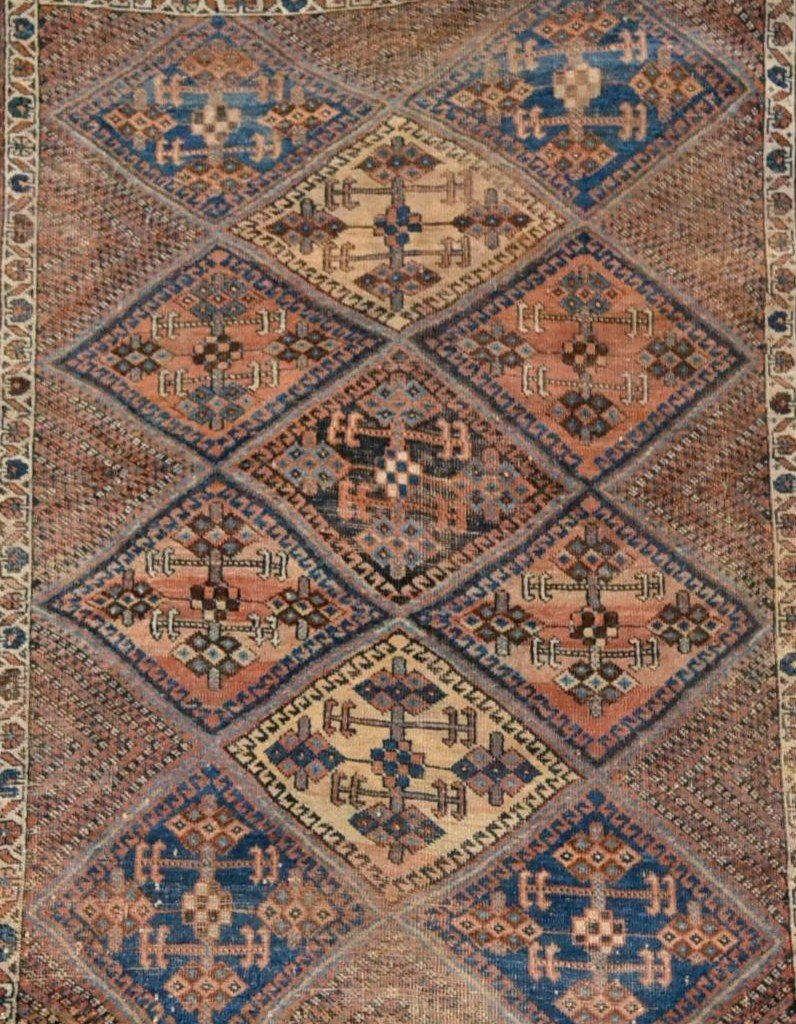 Antique Afshar Rug, Shahr Babak, 151cm X 192cm, Hand-knotted Wool, Iran, Second Half Of The 19th Century-photo-4