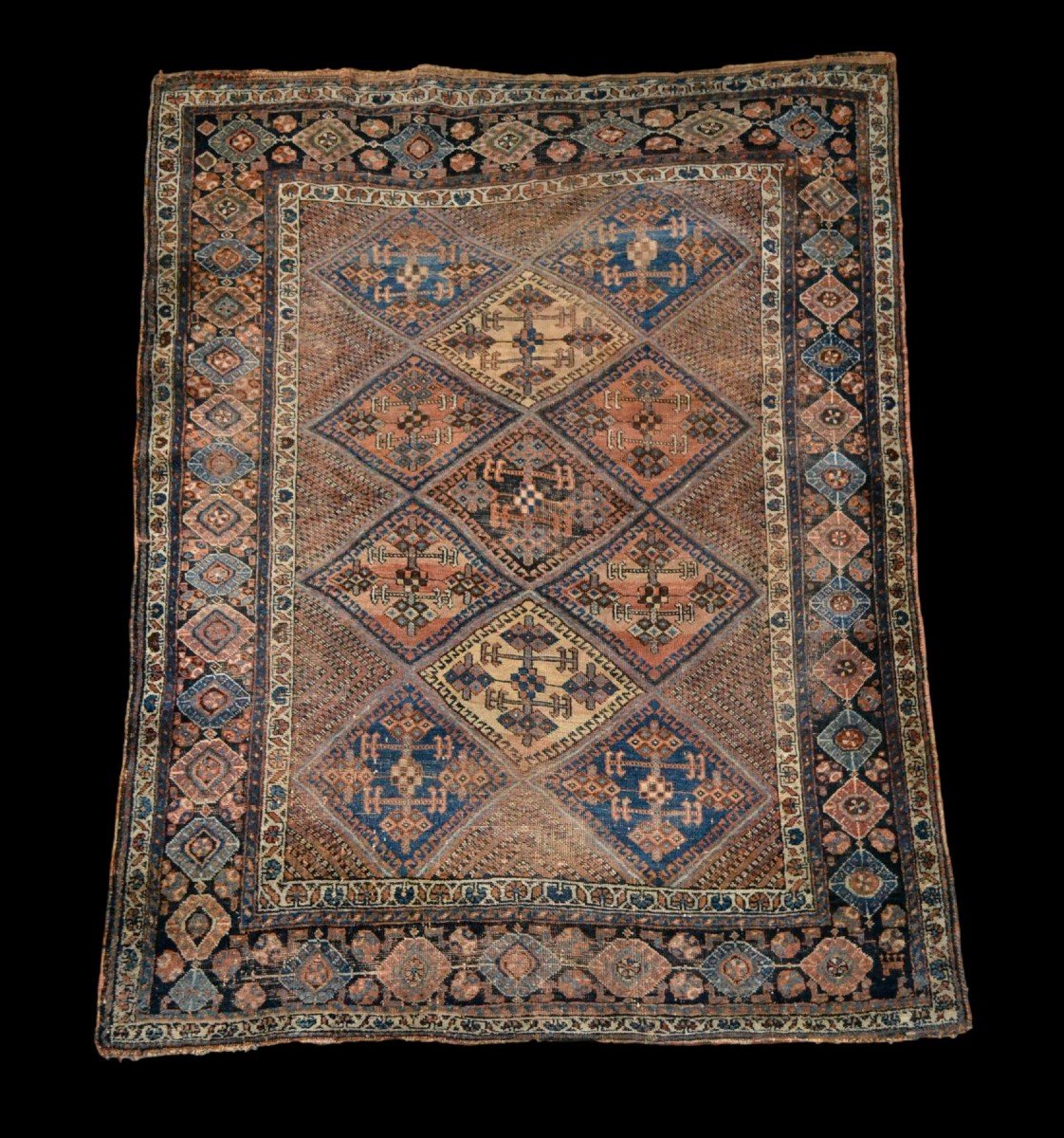 Antique Afshar Rug, Shahr Babak, 151cm X 192cm, Hand-knotted Wool, Iran, Second Half Of The 19th Century-photo-8