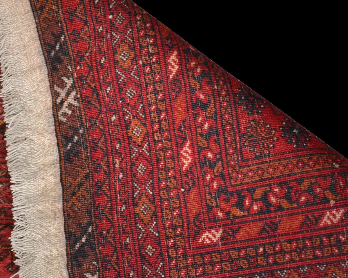 Tapis Afghan, 252 cm x 345 cm, laine nouée main, Afghanistan, belle patine, 1970-photo-4