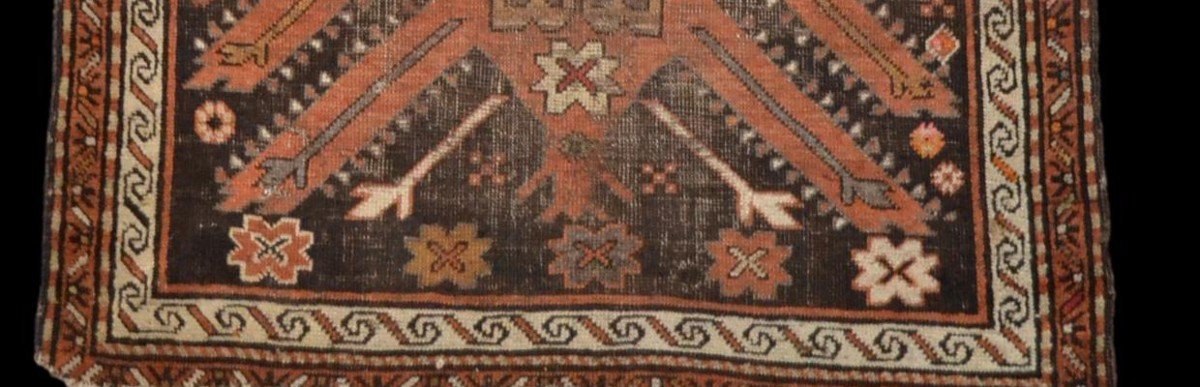 Old Kazak Rug With Eagles, Caucasus, 121 X 213 Cm, Hand-knotted Wool, First Part Of The 20th Century-photo-4