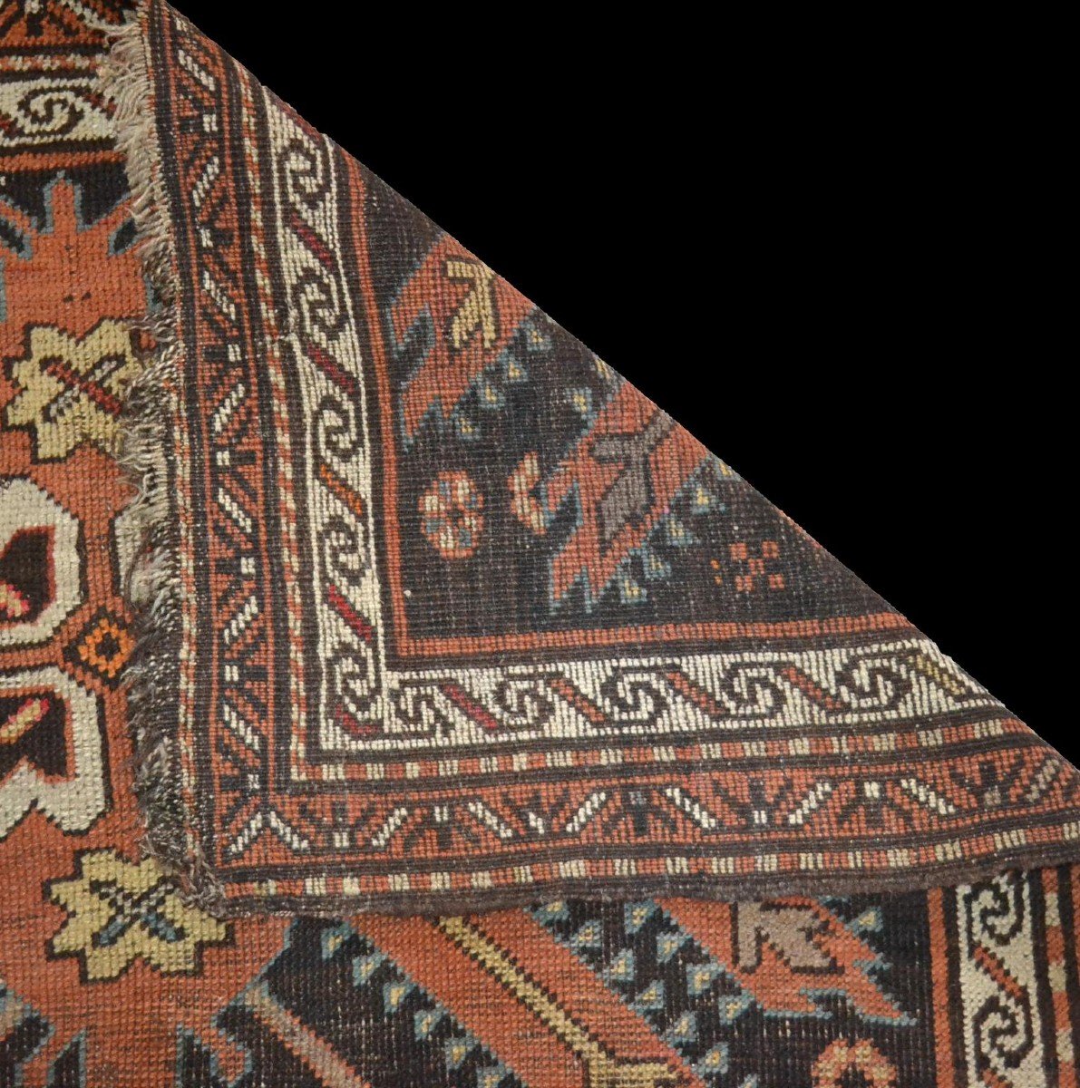 Tapis Kazak ancien aux aigles, Caucase, 121 x 213 cm, laine nouée main, première partie du XXè-photo-5